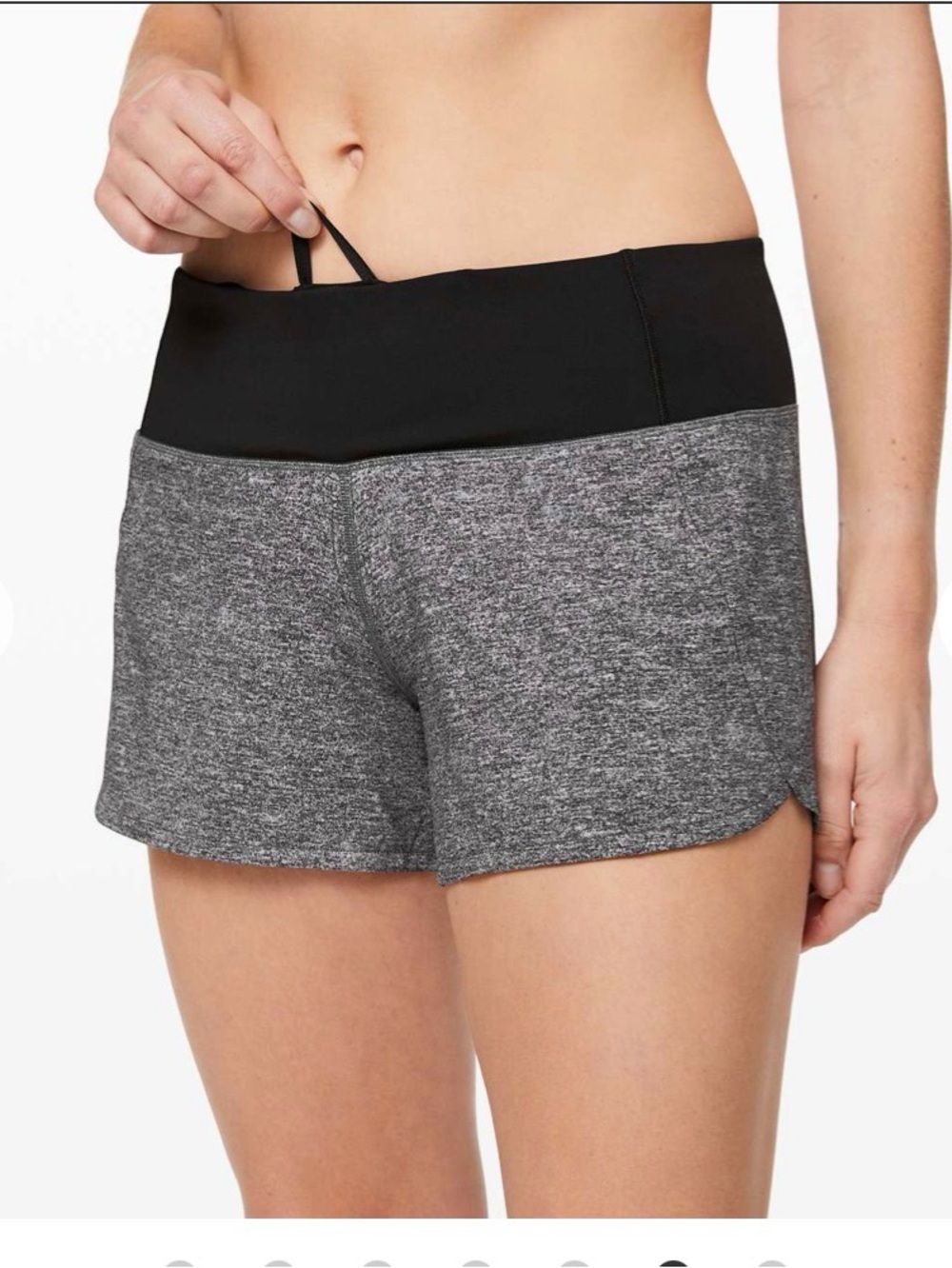 Lululemon Women Grey Run Times Short II 4” size 10